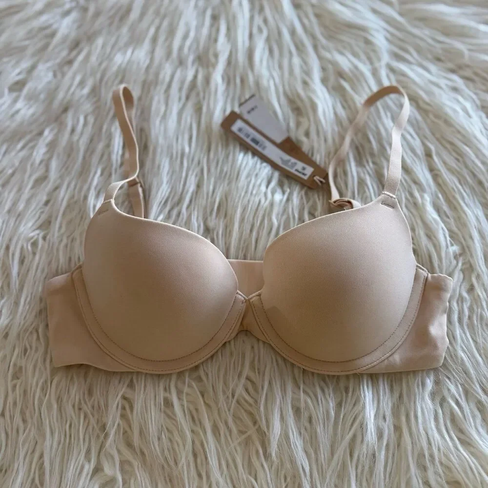 Skims Fits Everybody Push up Demi Bra Sand Size 32A - Picture 2 of 7
